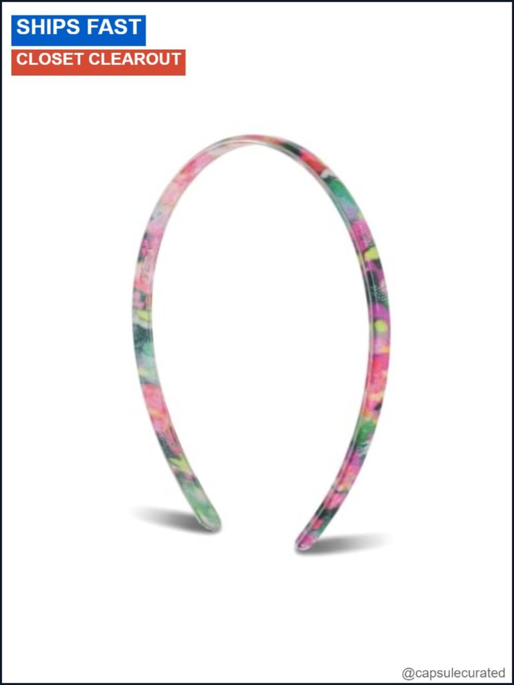 1/4" Ultracomfort Headband Cellulose Acetate No-Slip Grip Hair Accessory